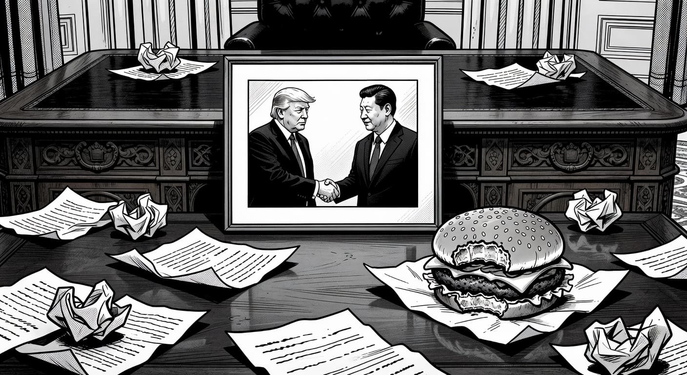 Trump Replaces All U.S. Diplomats in China With Single Framed Photo of Handshake With Xi Jinping